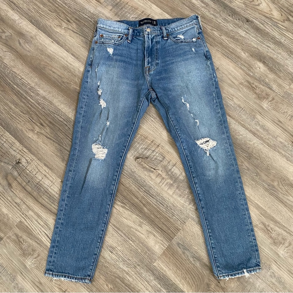 Abercrombie and Fitch Relaxed Taper Stretch Jeans